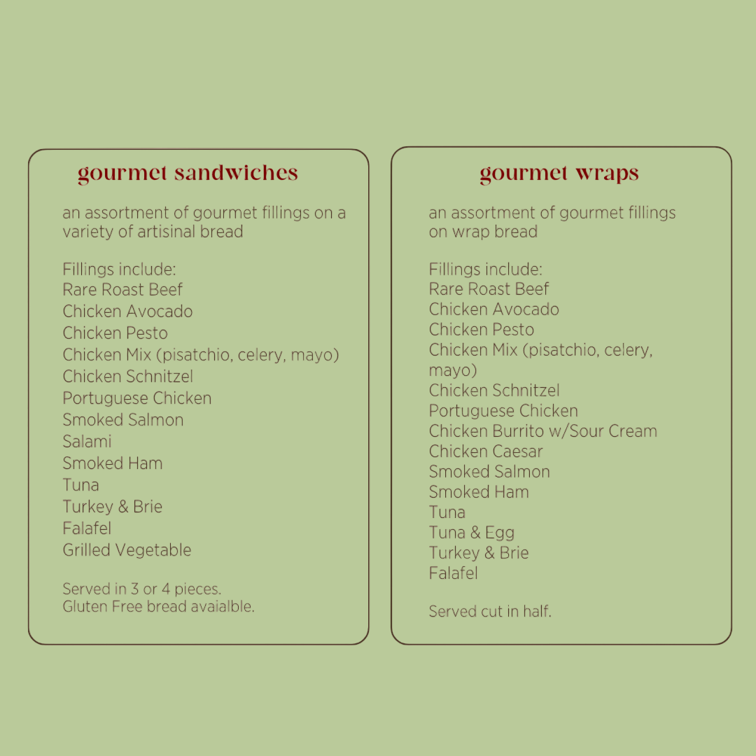 Gourmet Sandwiches & Wraps Box