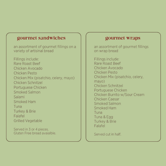 Gourmet Sandwiches & Wraps Box
